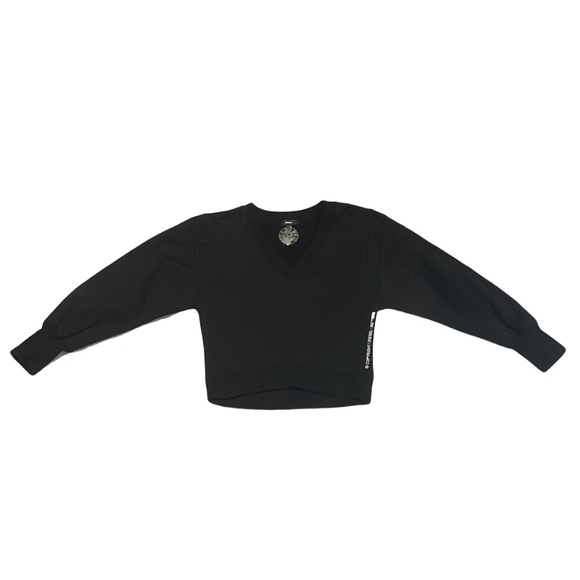 DIESEL women's black v-neck crewneck sweater, copyright design, size small. - Picture 2 of 3
